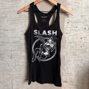 Slash Tour Black Graphic Tank Top